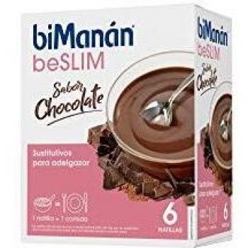 BIMANÁN BESLIM - NATILLAS SUSTITUTIVAS SABOR CHOCOLATE - Sustitutivos de Comidas para Adelgazar - 1 Natilla Equivale a una Comida y Proporciona 201 Calorías - 6 Unidades, 300g