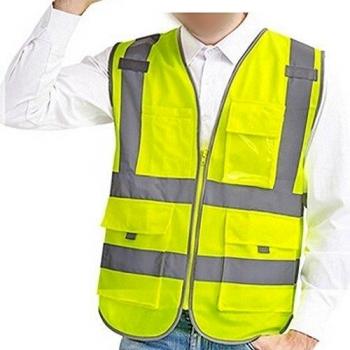 Uniforme trabajo Chaleco Reflectante Alta Visibilidad Chaleco De bombero Executive de seguridad Fluorescente