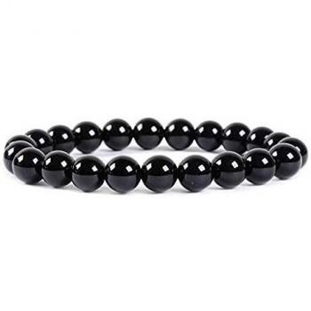 Brazalete de Ágata Negra - Fuerza y Protección