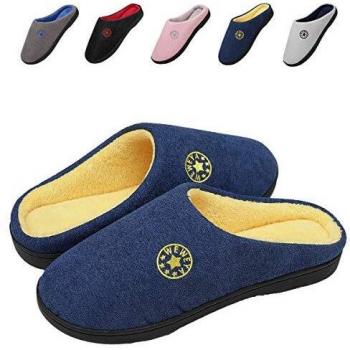 Zapatillas Casa Mujer hombre Invierno Calido Zapatillas Cómodas Suave Flat Slipper Zapatillas de casa de Mujer Ultraligero cómodo y Antideslizante Zapatilla de Estar por casa para Mujer