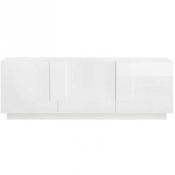 Aparador Júpiter 3 puertas L182 cm - Blanco Brillante - Diseño Contemporáneo