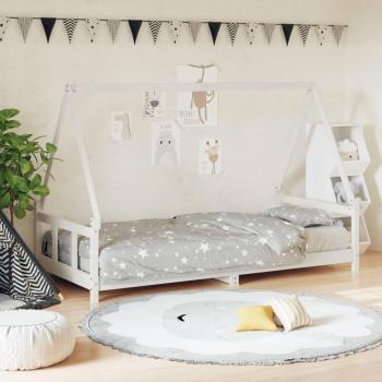 Cama para niños 90x190 cm en madera maciza de pino blanco Vidaxl