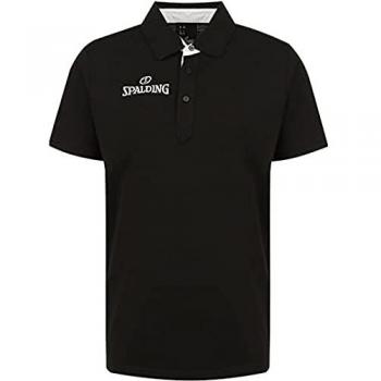 Polo de Manga Corta Spalding Prime para Hombre Negro