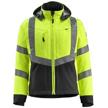 Chaqueta Softshell de alta visibilidad Unisex Mascot Workwear Hidrófuga Amarillo/negro Talla L Safe Supreme 15502