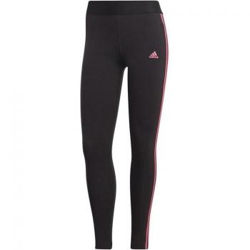 Mallas largas Adidas 3 stripes para mujer en color negro y fucsia