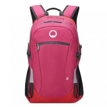 Mochila Delsey Paris Nomade 29L con compartimento para laptop en color rosa rojo