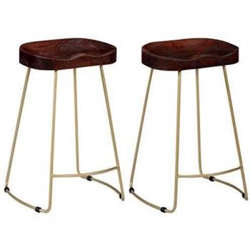 vidaXL Gavin Bar Stools 2 pcs Solid Mango Wood