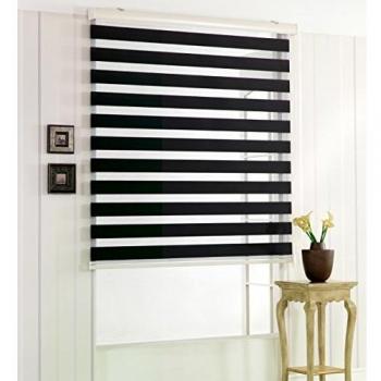Custom corte a tamaño, [winsharp woodlook 240] Horizontal ventana estor Zebra Dual Persiana & tratamientos,, W x H