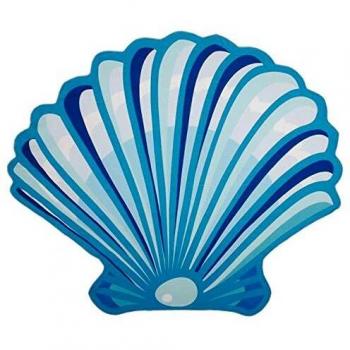 Shell microfiber round beach towel