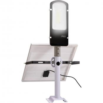 Outsunny Luz Solar Exterior con 54 LED IP65 Impermeable con Mando a Distancia Plata