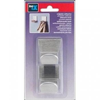 INOFIX Colgador Adhesivo con Base de Acero Inoxidable Cromo Mate,