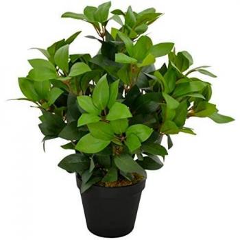 vidaXL Planta artificial de laurel con maceta, planta decorativa para interiores, para oficina, 40 cm, color verde