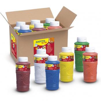 Set de pintura a dedos Giotto Be-Bè 6x750 ml colores naturales