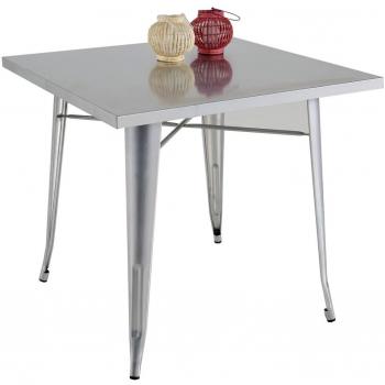 Kit Closet 5020519041- mesa café de metal, plata, 75 x 80 x 80
