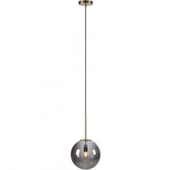 Lámpara de Techo Dione Metal Latón 1 Bombilla 47cm Globo Luz Humo Antiguo