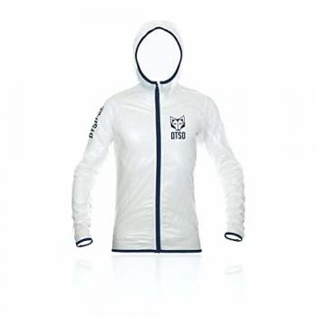 Chaqueta impermeable Otso Ultra Light blanca y negra - M