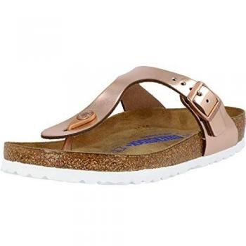 Birkenstock Gizeh SFB Sandalias de dedo en bronce, Talla 40