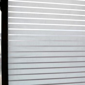 Concus-T Estática aferran vinilo premium Frosted rayas de privacidad lámina para ventanas de cristal de las ventanas de cristal de la puerta 90x200cm