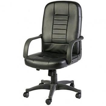 Poltrona Ejecutiva Ergonómica Detroit con Reposabrazos y Ruedas, Color Negro, Altura Ajustable 104/114 cm