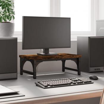 Soporte de Pantalla Estante de Monitor Madera de Ingeniería Color Gris Sonoma, Marrón Roble, Roble Sonoma y más - 37x23x14 cm