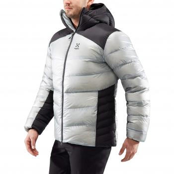 Haglöfs Mojo Down Hood Chaqueta de Plumas, Hombre, Stone Grey/Slate, L