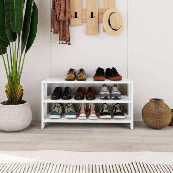Zapatero London en color blanco 84x43x31 cm