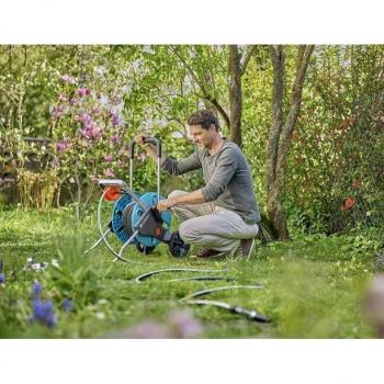 Gardena Manguera de riego jardín sostenible EcoLine 13 mm (1/2'), 20 m, incluye lanza de riego y conectores, fabricada con materiales reciclados