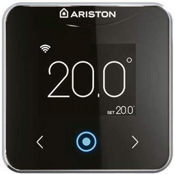 Ariston 3319126 Termostato inteligente Wifi Cube S Net cableado, Negro, Fabricado para ser instalado en España