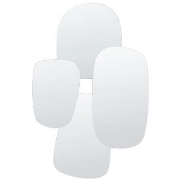 Espejo de pared moderno plateado 80 x 120 cm Vouzon