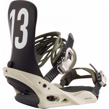 Burton Mission Fijaciones de Snowboard, Hombres, Off White/Black, M