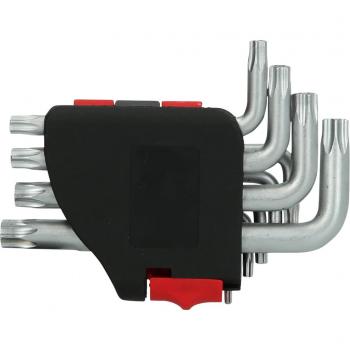 Juego de llaves acodadas Torx con orificio cortas KS TOOLS 151.4840, 10 piezas, tamaños TB8 a TB50