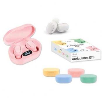 AURICULARES E7S BLUETOOTH PASTEL CON CAJA CARGADORA