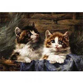 Puzzle Oro 500 Piezas - Dos Gatitos en una Canasta, Julius Adam