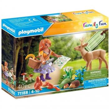 Playmobil Family Fun 71188 Herborista con Set de Botánica y Animales del Bosque
