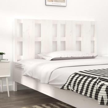 Cabecero para cama de madera maciza de pino blanco 125,5x4x100 cm