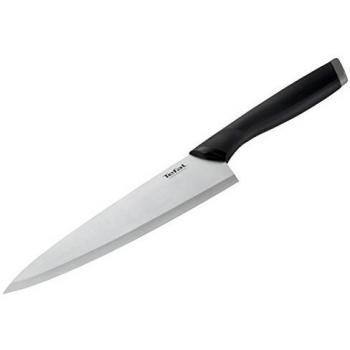 Tefal Comfort Cuchillo Cocina 20 cm, Acero Inoxidable, Negro