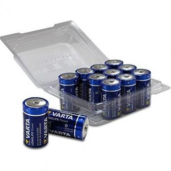 Varta Weiss 4920 Longlife Power - Pila alcalina D / LR20 / Mono en una práctica Caja de 12 Unidades