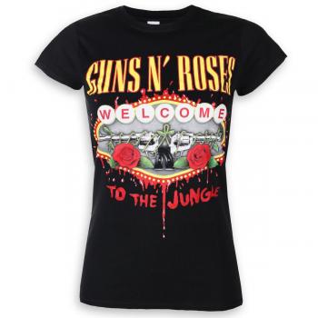 Guns N' Roses Women's Metal T-Shirt - Welcome To The Jungle - ROCK OFF XL