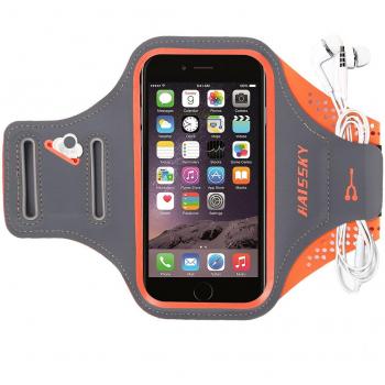 Brazalete deportivo Para Correr Prueba de Sudor Apoyo Gimnasio Deportivo Brazo Banda Armband soporte para llaves,cables y tarjetas para iPhone 8/7/6,Galaxy S9/S8 Huawei,Bq x5,HTC, LG hasta 5.2 pulgas