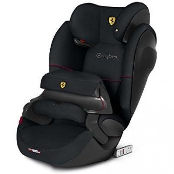 Cybex - Silla de coche grupo 1/2/3 Pallas M-Fix SL, silla de coche 2 en 1 para niños, para coches con y sin ISOFIX, 9-36 kg, desde los 9 meses hasta los 12 años aprox.Scudería Ferrari: Victory Black