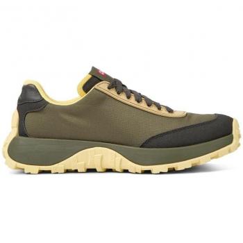 Camper Drift Trail Women's Sneakers with Textured Sole and Laces in Green