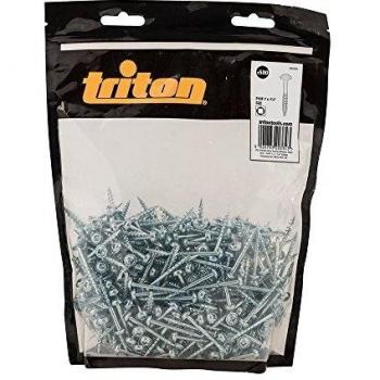 Triton Tornillos Galvanizados con Cabeza de Arandela y Rosca Fina Nº 7 x 1-1/4, Set de 500 Piezas