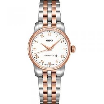 Reloj Mido Baroncelli Lady Automático 29mm con Correa de Acero Inoxidable Color Plateado