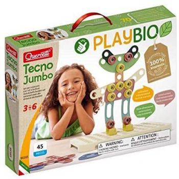 Quercetti- Construcción Tecno Jumbo Play Bio, Multicolor