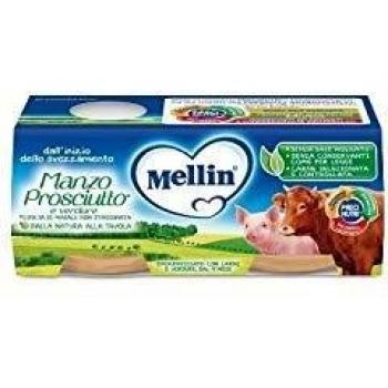 Mellin Omogeneizado de Carne de Manzo y Prosciutto con Verduras 2x120g - Alimento para la Infancia Sin Gluten