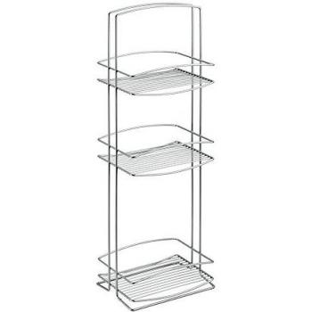 Metaltex Mueble baño 3 Pisos, Gris Metalizado