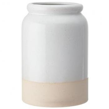 Soporte para Utensilios de Gres Idilica, Color Crema - Blanco