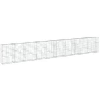 vidaXL Gabion Basket with Cover 1000x50x150 cm Galvanised Iron