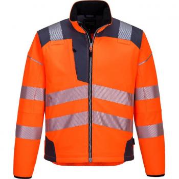 Chaqueta Softshell de Invierno Hi Vis Portwest PW3 Naranja / Gris con Bandas Termosoldadas M