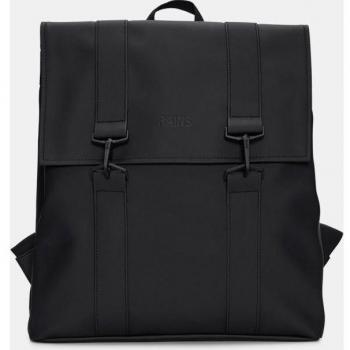 RAINS MSN Bag Large Waterproof City Backpack with Laptop Compartment - Black